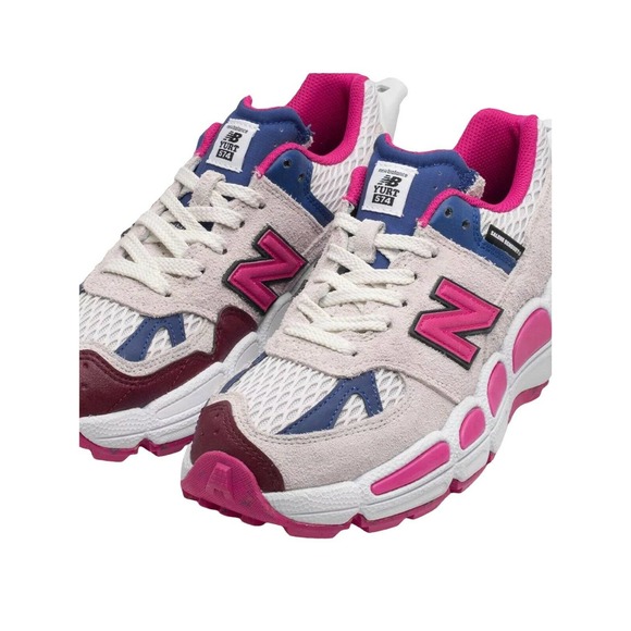 New Balance YURT Salehe Bembury Mens White Pink Blue MS574SA Sneakers 9.5 New DS - Picture 6 of 9